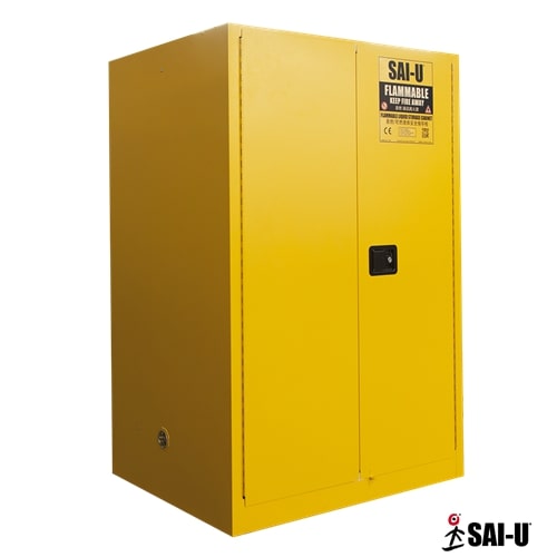 90 Gallon, 2 Shelves, 2 Doors, Manual Close, Flammable Cabinet, Yellow - SC0090Y